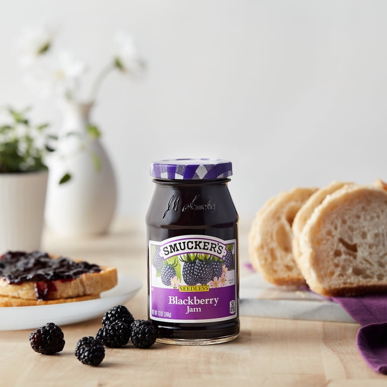 Smucker's Real Fruit Seedless Blackberry Jam, 12 Ounces - Walmart.com