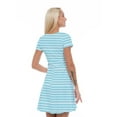thumbnail image 2 of Women’s A Line Stripes Summer Dress, Retro Triangle Arrangement, Cross Wrap V Neck, 6 Sizes, by Ambesonne, 2 of 2