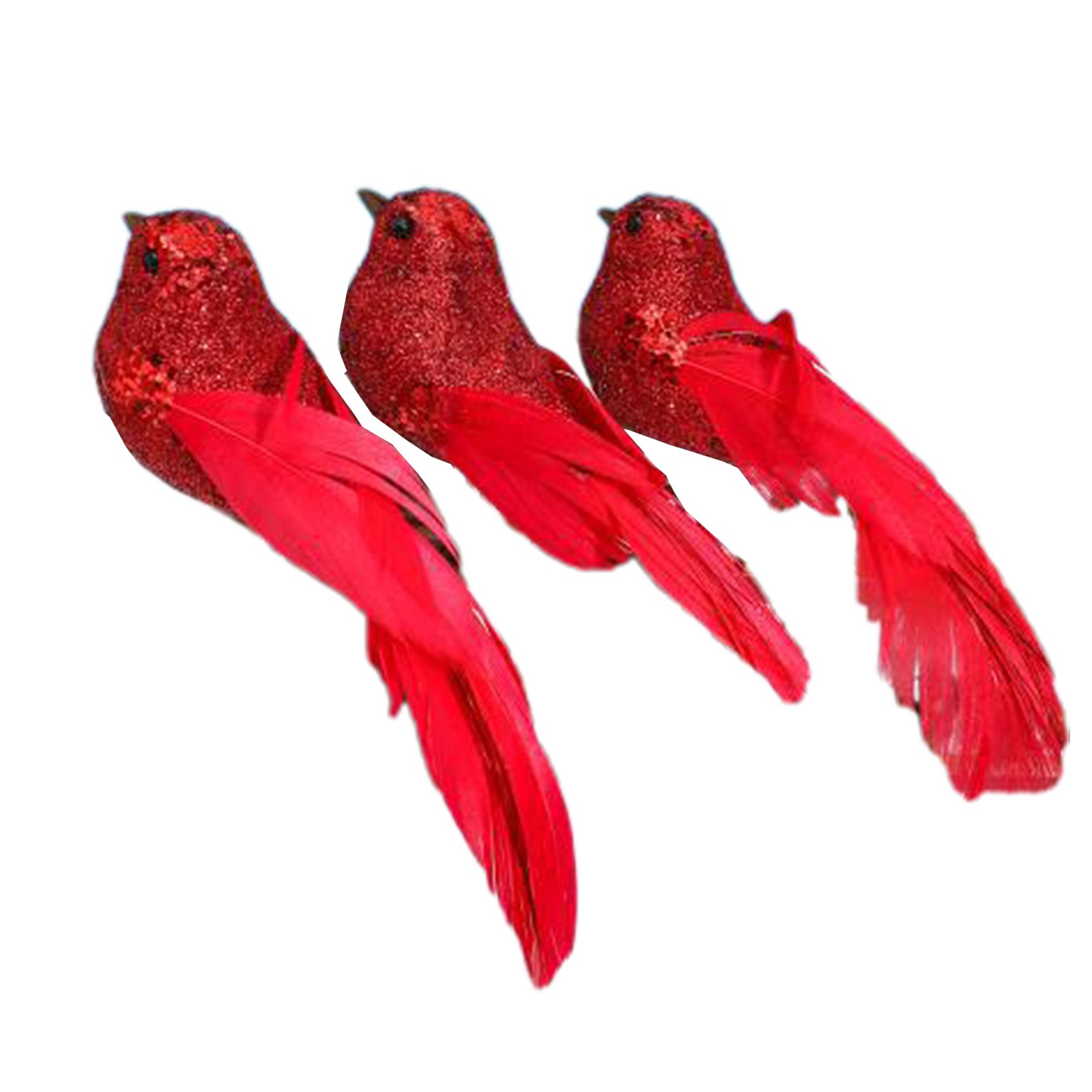 Cogfs Artificial Feather Birds, 12 Pcs Artificial Foam Feather Birds on