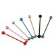 thumbnail image 3 of Piercings de Barras Recta de material acero Inoxidable Antialérgenico, Piercings de Cuerpo, Color Mezclado Yinane pernos de la barra con barra, 3 of 6