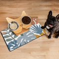 thumbnail image 3 of Boho Retro Floral Pet Feeding Mat-Abstract Art Pattern Absorbent Pet Placemat for Food and Water Bowl, with Waterproof Rubber Backing, Quick Dry Water Dispenser Mat for Dog and Cat (12"x20"), 3 of 7