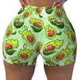 thumbnail image 2 of Sikiie Avocado color cute animals Workout Shorts Women Scrunch Butt Gym Shorts Seamless High Waist Tummy Control Yoga Biker Athletic Shorts-X-Large, 2 of 8