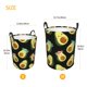 thumbnail image 3 of Balery Flowers Avocado Cesta de ropa redonda con asas, impermeable, independiente, para ropa, juguetes, dormitorio y familia-Small, 3 of 6
