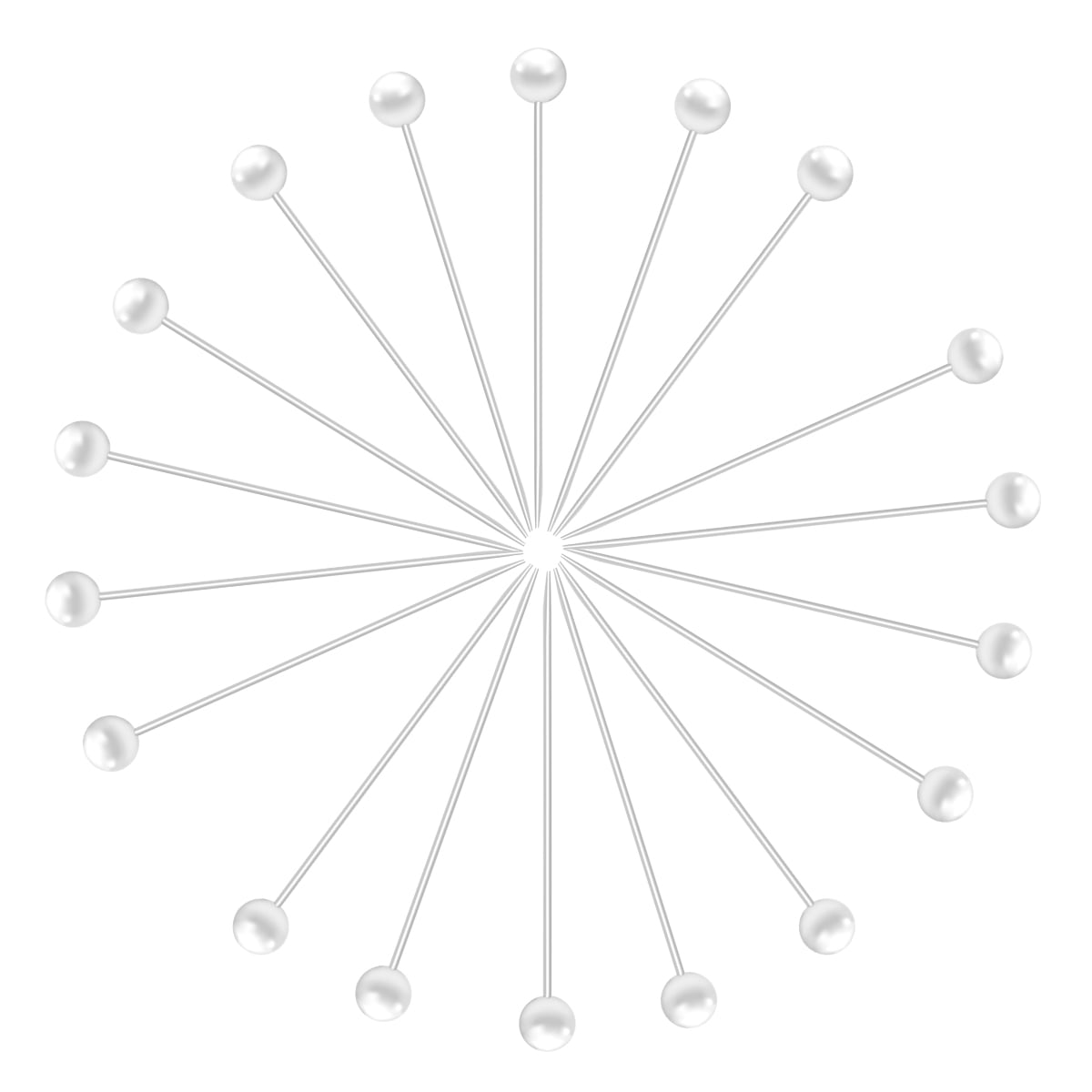 TINKSKY 100pcs Pearlized Ball Head Straight Pins Pear Head Pins for DIY