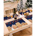 thumbnail image 5 of Christmas Placemats Set of 6 Gingerbread House Christmas Placemats for Dining Table Snowman Candy Christmas Balls Blue Table Mat Winter Holiday Home Party Kitchen Table Decorations, 5 of 6