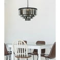 thumbnail image 3 of Urban Classic Sydney 17 light Matte Black Chandelier Silver Shade (Grey) Royal Cut Crystal, 3 of 9