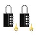 thumbnail image 3 of KeeKit Combination Padlock, 4 Digit Combination Lock, Resettable Waterproof Gate Lock for Locker, Gym, Fence, Case, School & Employee Locker, Toolbox – 2 Pack, Black, 3 of 4