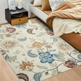 thumbnail image 5 of Haperlare Area Rug Modern Floral Washable Rugs Ultra Soft Boho Rugs Non Slip Low Pile Large Area Rug Thin Vintage Rug, 8' x 10' Beige, 5 of 5