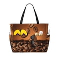 thumbnail image 1 of Fotbe Coffee Beans Bolsa de Viaje para Playa - Resistente al Agua, Bolsa Tote de Gran Capacidad y Ligera con 7 Bolsillos para Mujeres y Hombres, 1 of 7