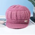 thumbnail image 4 of Holzlrgus Women's Visor Beanie Trendy Warm Hat Winter Wool Lined Elastic Knitted Hat, 4 of 7