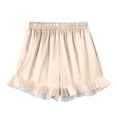 thumbnail image 6 of Cethrio Girls' Pajama Sets, Short Sleeve Casual 3-piece Lapel Collar Girls' Sleepwear Beige Size 7-8, 6 of 8