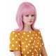 thumbnail image 5 of Peluca Rugelyss, vintage, corta ondulada, rosa con flequillo retro, 5 of 9