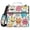 Cartoon Lovely Monsters, variant on 3 Ring Zipper Binder with Shoulder Strap Waterproof Trapper Keeper 1.5 Inch D-Ring 500 Sheets Capacity Geometric Pixel Print