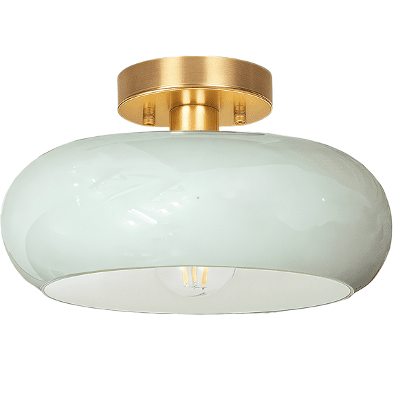 Semi Flush Mount Ceiling Light,11inch Mid-Century Modern Light Fixture, Hallway Light Fixtures,Vintage Lighting fixtures for entryway,Bedroom,Kitchen,Porch