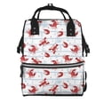 thumbnail image 1 of Fotbe Cartoon Lobsters Mochila Maternidad - Lona de Sarga Impermeable, Mochila de Pañales de Gran Capacidad con Múltiples Bolsillos y Correas Ajustables, 1 of 6