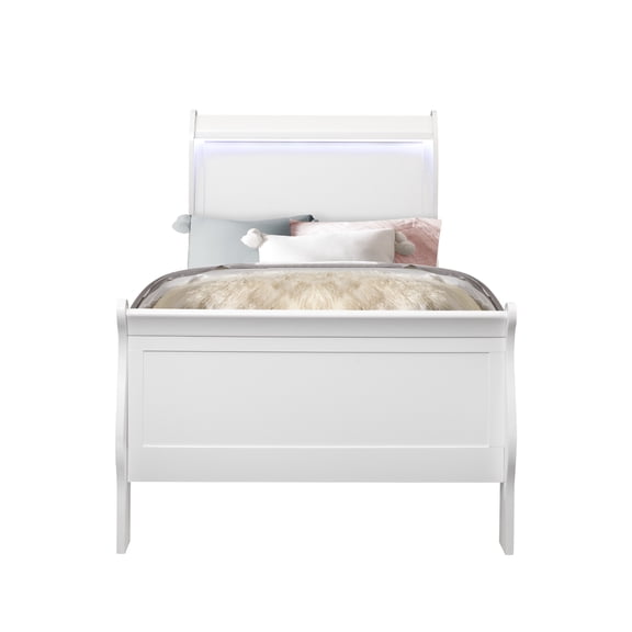 Miekor Furniture Charlston White Twin Bed 0009