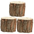 thumbnail image 4 of Beaupretty 3Pcs Waterproof Tree Stump Flower Pot Light Brown Rustic Indoor Plant Pot for Florists, 4 of 8