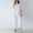 White, variant on Patlollav Womens Casual 2 Piece Outfits 3/4 Sleeve Cotton Linen Tops Skinny Cropped Pants Sets