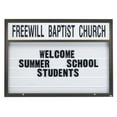 thumbnail image 2 of Aarco DMBM5272 Double Sided Marquee with Header - Clear Satin Anodized, 2 of 7