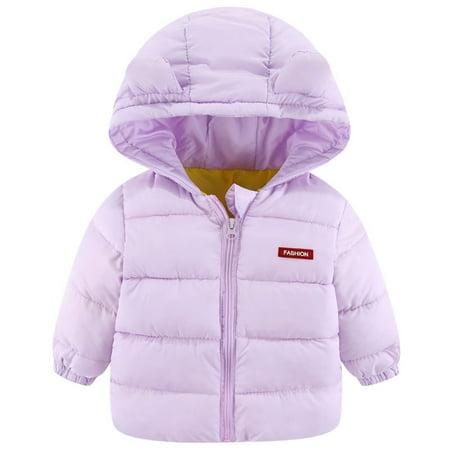 

Toddler Kids Baby Boys Girls Winter Warm Jacket Outerwear Letter Bear Ears Coats Hooded Padded Outwear