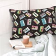 thumbnail image 4 of KLL Colorful Retro Tape Pillow Covers Envelope Closure,Super Soft and Cozy Fuzzy Fleece Pillow Case Cover (No pillow core） 14"x20", 4 of 5