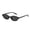 Black, variant on Retro Oval Sunglasses for Women Vintage 90s Y2K Trendy Designer Sun Glasses Black 1PCS & Brown2 1PCS