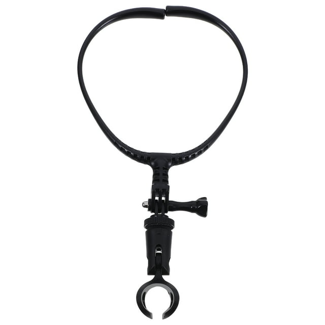 Soporte de cuello para micrófono: soporte ajustable para colgar en el cuello - Soporte para micrófono manos libres para cantar y realizar transmisiones en vivo al aire libre