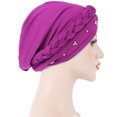 thumbnail image 3 of Bangcool Turban Couvre-Chef Torsadé Bonnet de Coton Couvre-Chef Couverture de Cheveux Wrap Sleep Hat, 3 of 10