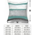 thumbnail image 6 of Aqua Pillow Covers 18x18 Set of 2 Light Green Grey Gray Modern Abstract Art Striped Throw Pillows Farmhouse Outdoor Decorative Pillowcase Cotton Square Cushion Cover for Home Couch Bed, 6 of 6