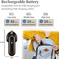 thumbnail image 5 of CURYMAY Cordless Mini Iron for Clothes,Portable Travel Iron Support Dry Wet Ironing,Usb Rechargeable Steam Iron Handheld Ironing Machine with 3 Temperature Settings,Wireless Small Sewing Iron Black, 5 of 6