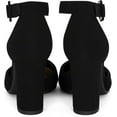 thumbnail image 6 of Chariot & Co: Posh- Women's Round Toe Ankle Strap Buckle High Heel Dress Pumps - Comfort Foam Sandals (Black Nbpu, 8.5), 6 of 6