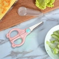 thumbnail image 4 of Snmubt Portable Children'S Complementary Scissors With Cover Safe And Convenient For Toddler Food And Kitchen Food-Grade Stainless Steel Easy To Clean (Pink), 4 of 6