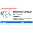 thumbnail image 2 of Water Pump Housing - Compatible with 2000 Chrysler Voyager 3.0L V6 VIN 3, 2 of 2