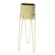 thumbnail image 2 of Maceta de metal Macarena con soporte para centros de mesa de mediados de siglo, 2 of 8