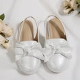 thumbnail image 6 of Rexoro Girls Dress Shoes Flats Sparkly Glitter Fabric Elastic Slingback Toddler Loafers for Party, 6 of 7