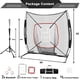 thumbnail image 3 of Red de práctica de béisbol y sóftbol BaseGoal 6'×6', red de protección para béisbol con soporte para bate, para bateo, lanzamiento y atrapada con marco arqueado, zona de strike adicional y objetivo, 3 of 9