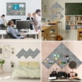 thumbnail image 6 of AGCAN Felt Bulletin Board, Large Felt Wall Tiles with 30 Push Pins, Thick Cork Board for Office Kitchen Classroom, 12" x 12", 6 Pack, Dark Gray, 6 of 10