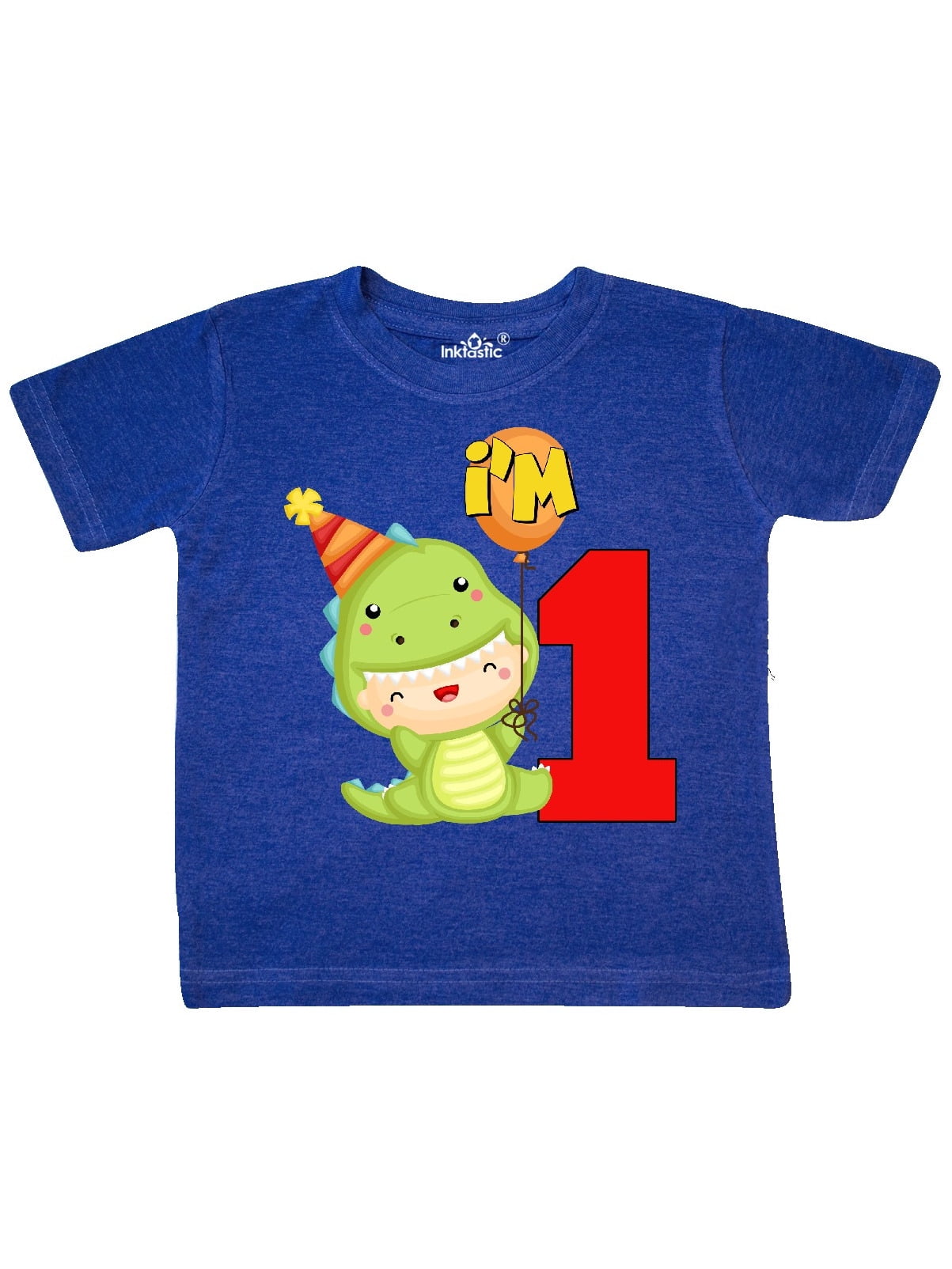 INKtastic - 1st Birthday Cute Dinosaur Toddler T-Shirt ...