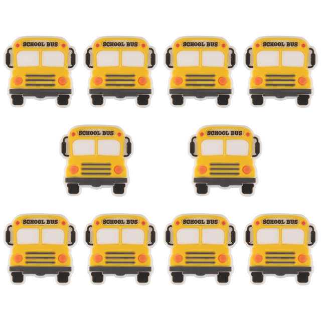 10 Cuentas de Silicona para Coche, Cuentas Focales de Silicona, Cuentas en Forma de AutobúS Escolar, Cuentas Focales para BolíGrafos, Cuentas Espaciadoras Planas Sueltas