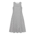 thumbnail image 3 of WRKEKC Printed Dresses for Women Botanical Print Crew Neck Sleeveless Straight Column Midi Flowy Silhouette Chic, 3 of 4
