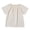 Beige, variant on Toddler Girls Short Sleeve Shirts Pleated Neck Cotton Linen T-Shirts Baby Girl Summer Tee Tops Size 1‐6T Casual Loose Tees