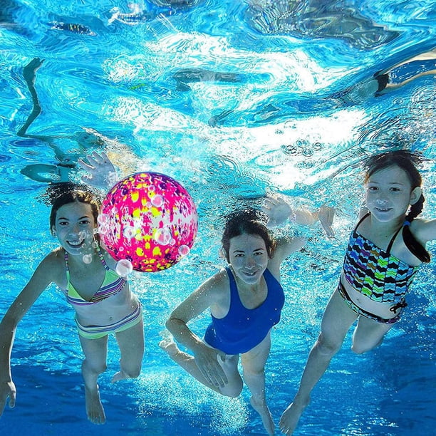 Globos de bola inflables de agua de juguete de piscina subacuática con válvula (color mezclado) Tmvgtek Deportes acuáticos