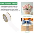 thumbnail image 5 of 3 Pcs Roll Sheer Organza Ribbon Organza Ribbon 1 Inch 10 Yard Sheer Ribbon White, 5 of 7