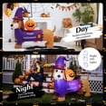 thumbnail image 6 of Gymax 5FT Inflatable Halloween Dachshund Dog & Ghost Pumpkin Holiday Decor w/ LED Lights, 6 of 10