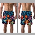 thumbnail image 3 of luoweisi Men's Beach Shorts Quick Dry Swim Trunks with Mesh Lining Starfish XL, 3 of 5