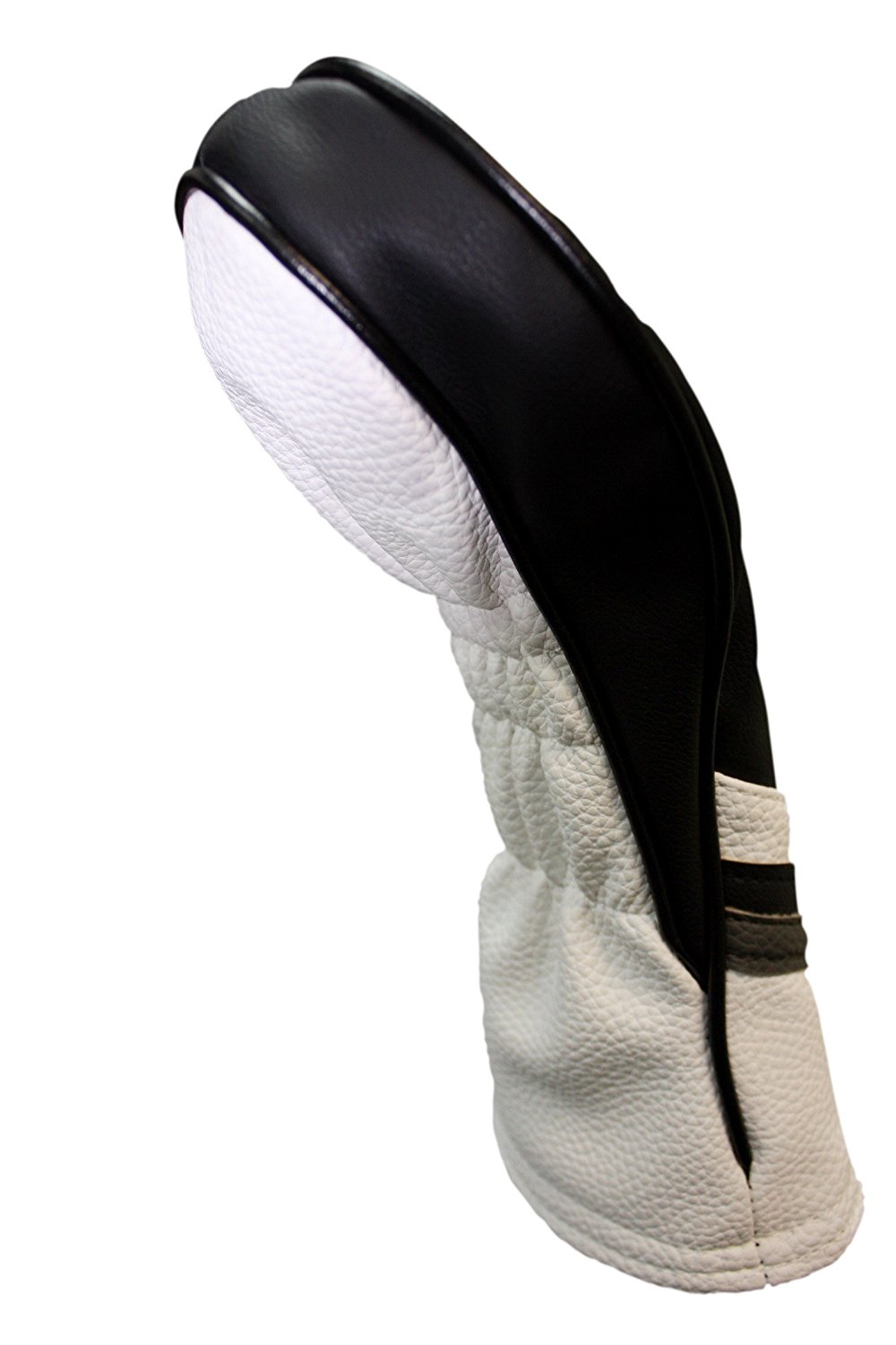 Golf Headcover Black and White Vintage Leather Style #2, 3, 4, 5 Hybrid Head Covers Fits Most Hybrid Clubs