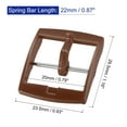 thumbnail image 2 of Unique Bargains Watch Strap Clasp Replacement Plastic Buckle for 20mm Width Watch Bands Brown 2 Pack, 2 of 5