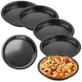 thumbnail image 1 of Juego de 6 Platos para Pizza, Platos Redondos para Pizza, Diámetro de 20 Cm, Bandeja para Pizza de Acero, Revestimiento Antiadherente, No Tóxico y Fácil de Limpiar, 1 of 5