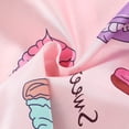 thumbnail image 5 of Wenfanal Toddler Pajamas Sets Toddler Girls Birthday Pajamas Goose Print Tops Shorts Set Silk Sleepwear Size 3-4 Years,Pink, 5 of 8