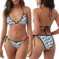 thumbnail image 3 of Balery Cute Shark Pijama Estampado Bikini de Dos Piezas para Mujer - Conjunto de Bikini Ajustable Sexy y Cómodo para Playa, 3 of 6